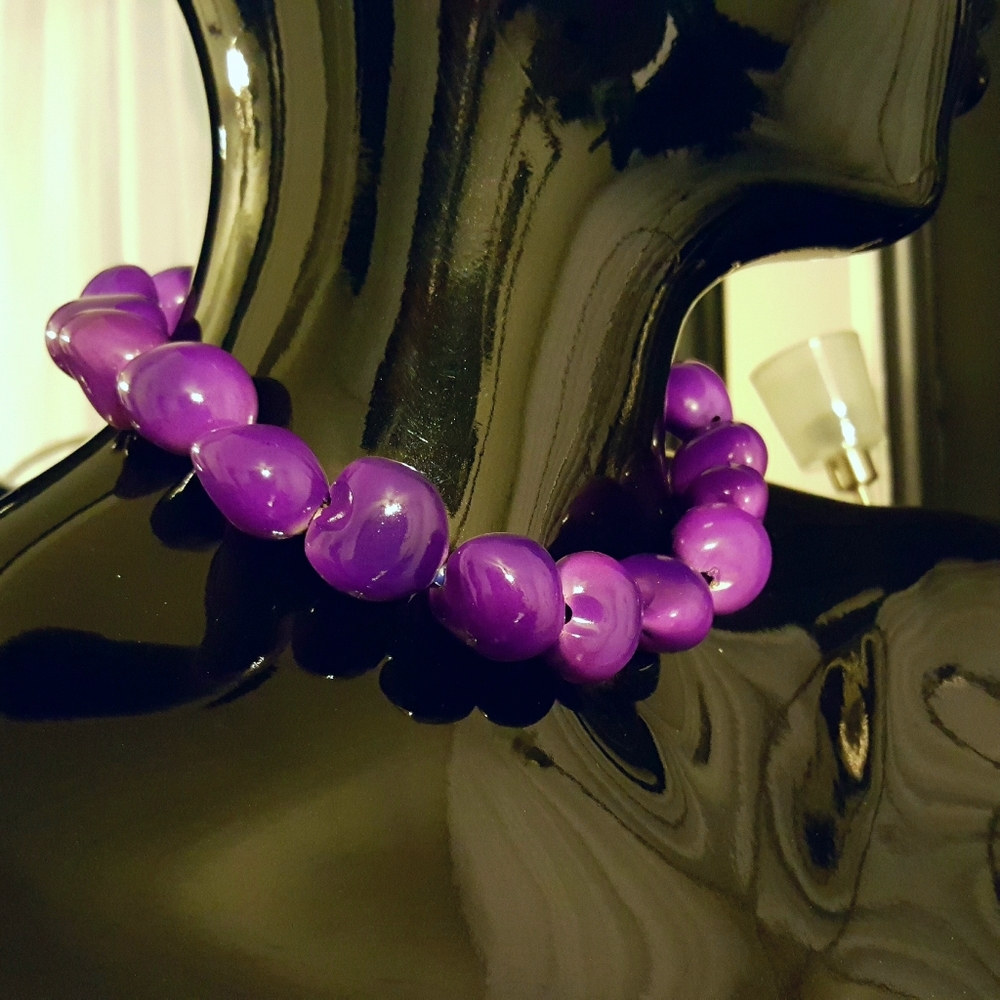 MIXIT Deep Purple Beaded Necklace